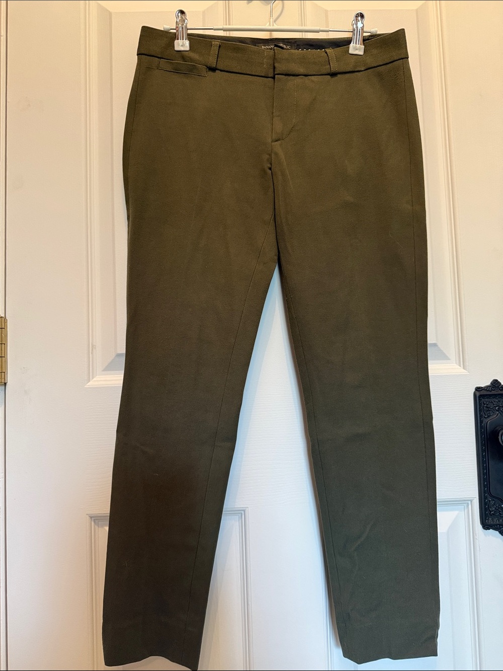 2P BR Petites khaki green Sloan ankle pants